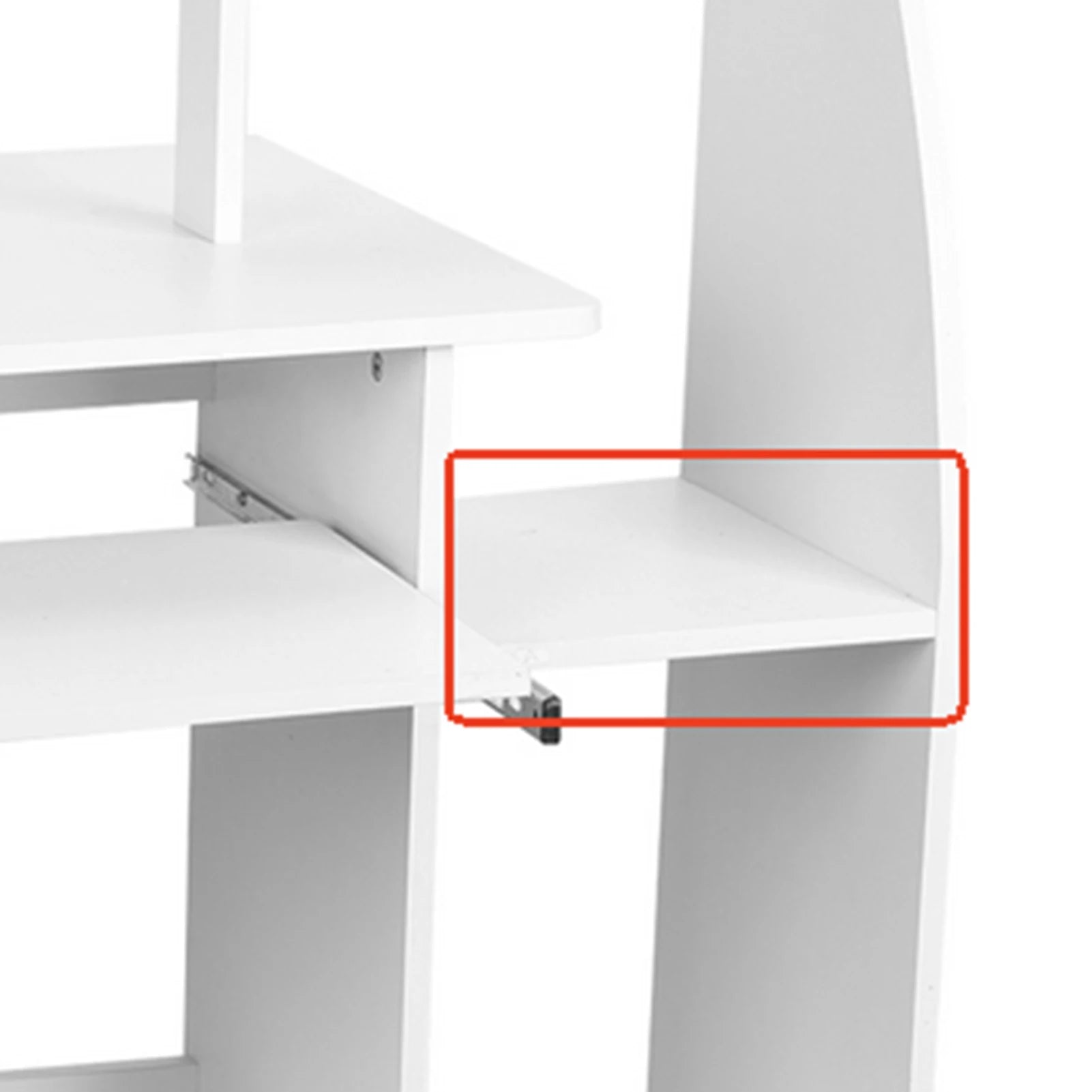 Computer Desk with 2 Drawers and 3 Hutch Shelves, Home Office Desk with Keyboard Drawer, Wood Writing Study Table PC Desk