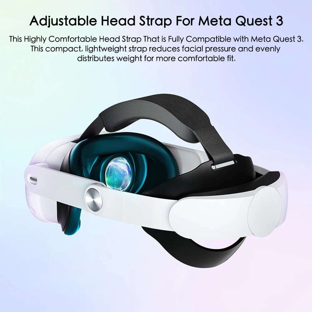 Adjustable Head Strap For Meta Quest 3/Quest 3S VR Headset Elite Strap Replacement Enhanced Comfort Support Headband Accessories