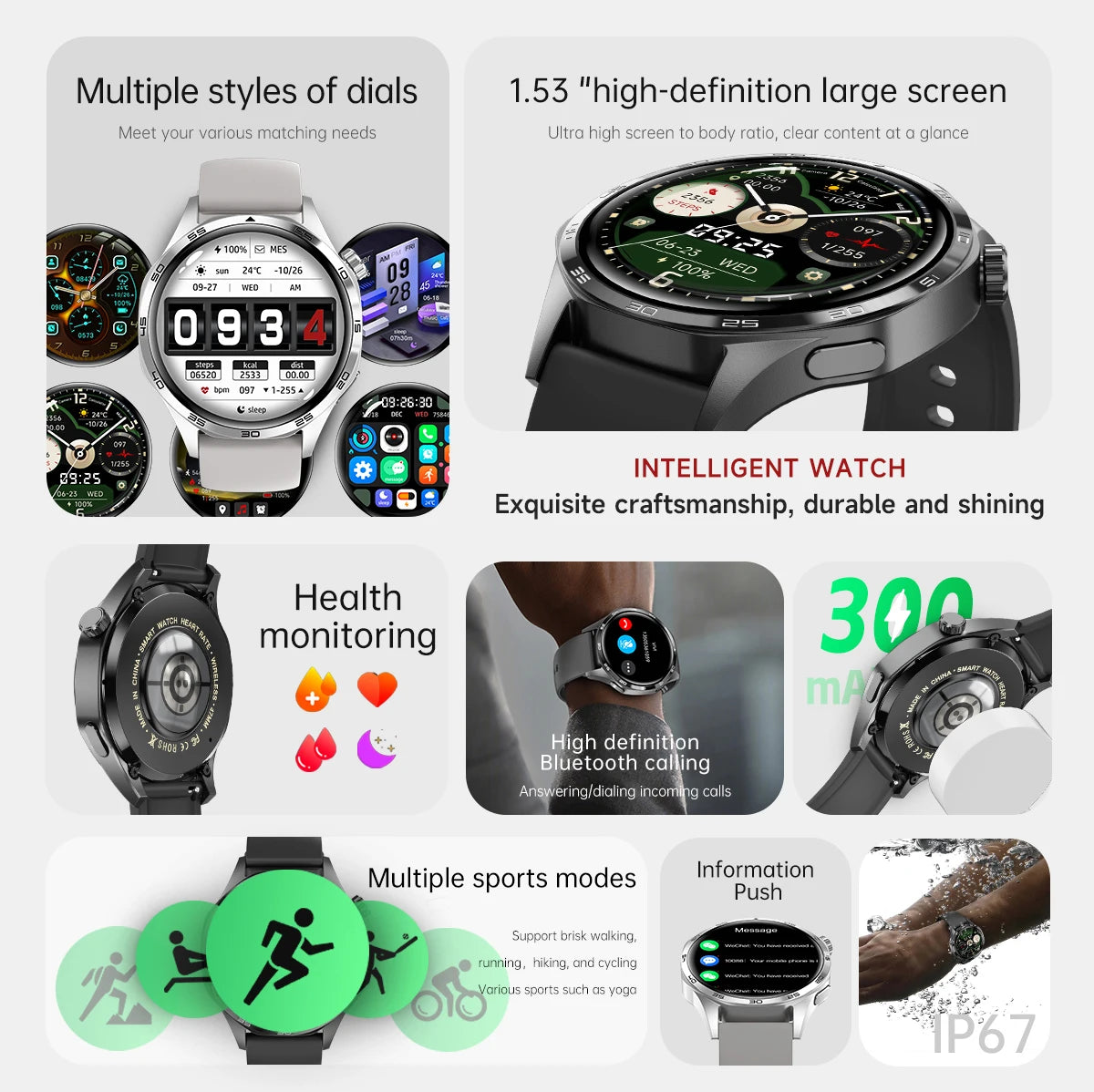 GT5 PRO Smart Watch Men Watch 5 Pro AMOLED HD Screen Bluetooth Call GPS Trajectory NFC Heart Rate Compass SmartWatches 2024 New