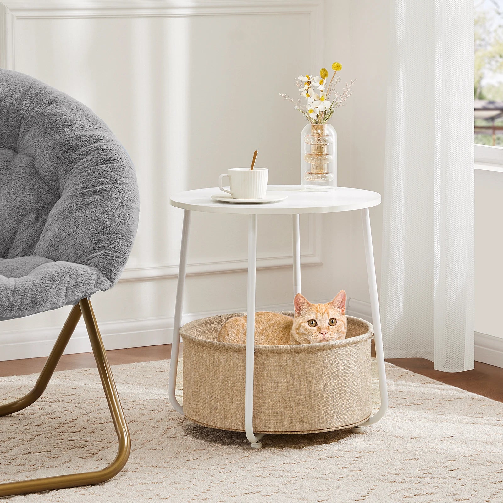 JHK Small Round Side End Table