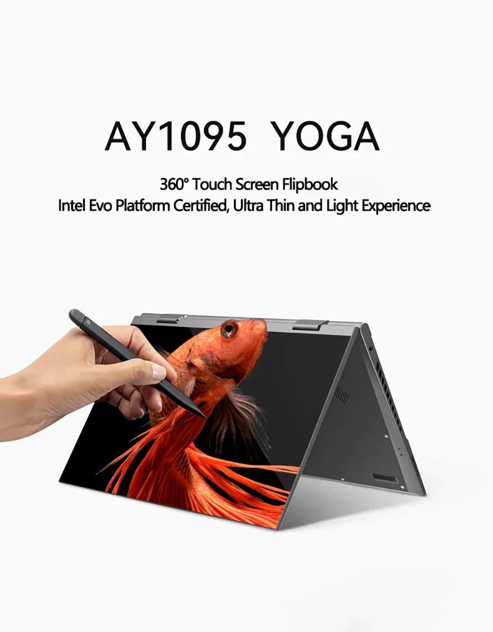 10.9 Inch Mini Laptop Intel N95 YOGA Touchscreens 16GB DDR5 2TB SSD HD Camera Backlit Keyboard 360° Fold Protable Tablet Laptop