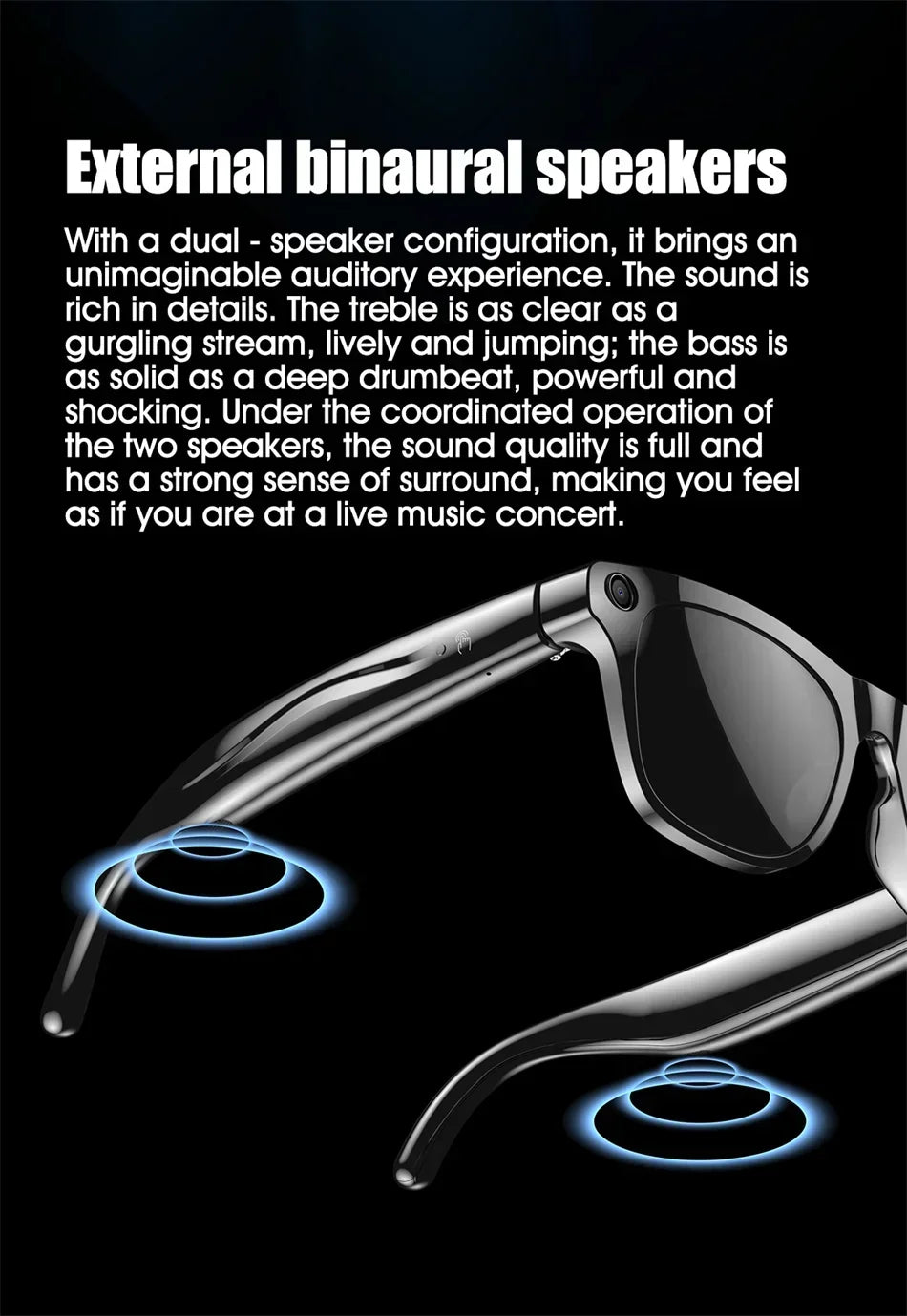 2026 High Quality Upgrade AI Smart Glasses 100MP Camera for Photography 4K Video Bluetooth Call ChatGPT Portable