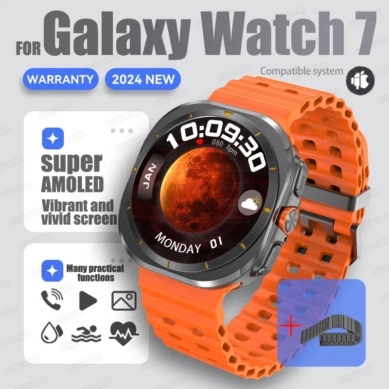 For Samsung Galaxy Watch 7 Ultra Smart Watch Men 32GB Memory NFC Bluetooth Call IP68 Waterproof Outdoor Sport Watch New Upgraded