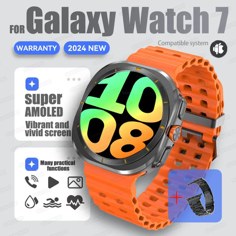 For Samsung Galaxy Watch 7 Ultra Smart Watch Men 32GB Memory NFC Bluetooth Call IP68 Waterproof Outdoor Sport Watch New Upgraded