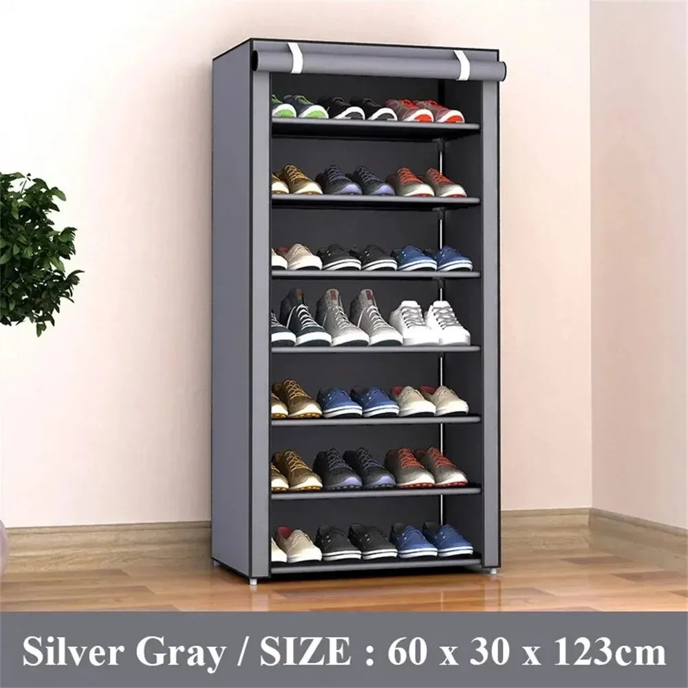 Multilayer Shoe Rack Organizer Nonwoven Fabric Hallway Entryway Stand Holder Space Saving Cabinet Home Furniture Dustproof Shelf