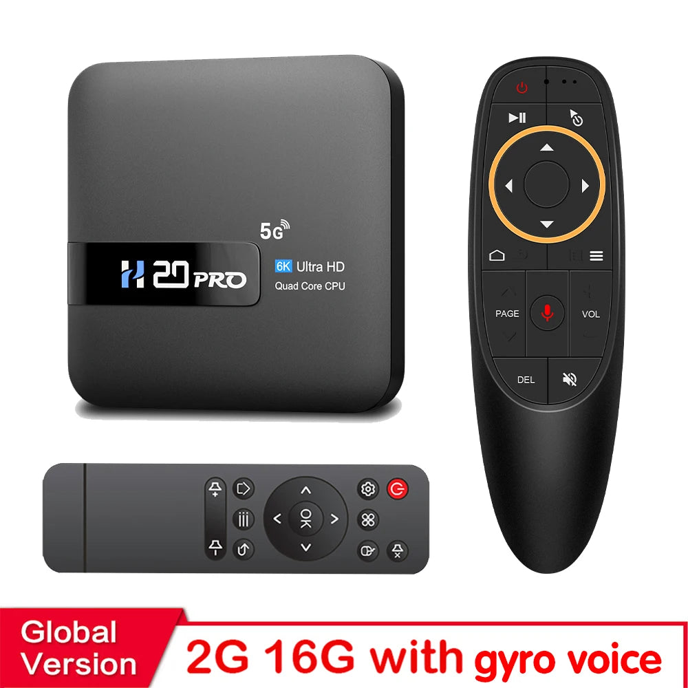 H20PRO Android 10 TV BOX Allwinner H616 Dual Wifi Quad Core 1080P Video TV BOX 4K HD Voice Assistant Media player Set top box