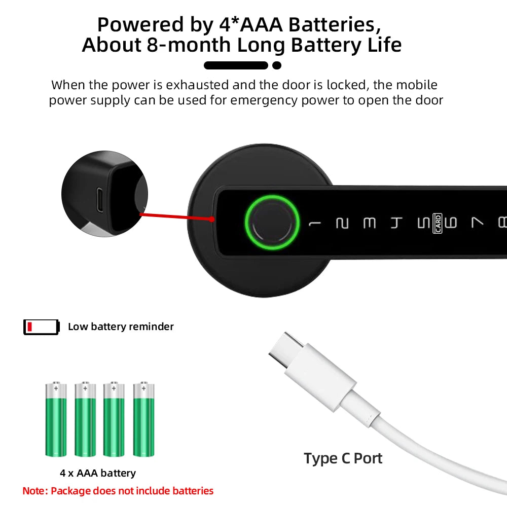 RAYKUBE M5 US Tuya BLE Smart Door Lock