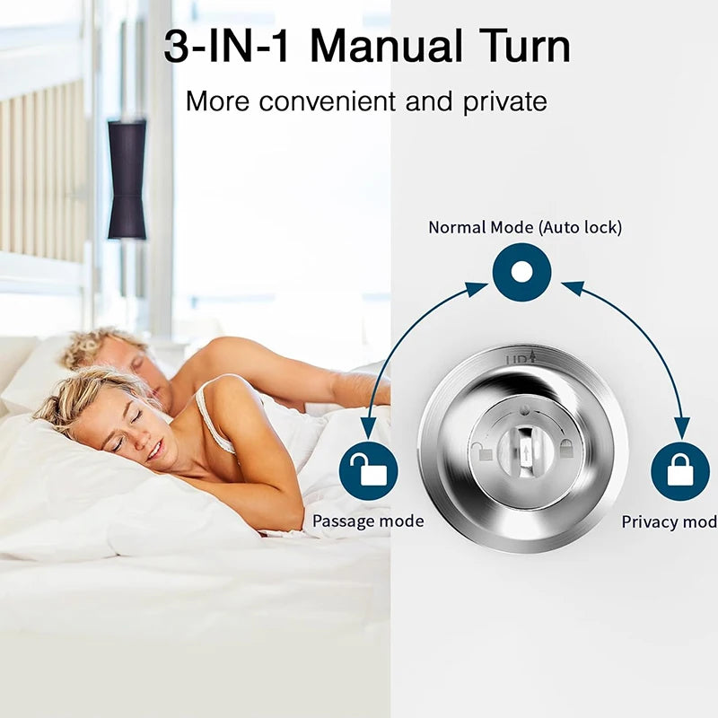 CIEPOJIET Fingerprint Lock for Tuya Smart Lock with Bluetooth Door Lock