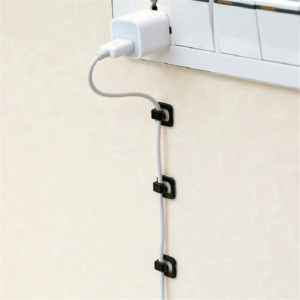 Self Adhesive Usb Organizer Cable Desk Holder