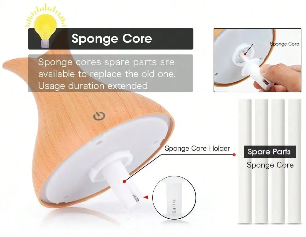 200ml Air Humidifier Essential Oil Diffuser USB Mist Maker Mini Humidificador with Colorful Light for home office car