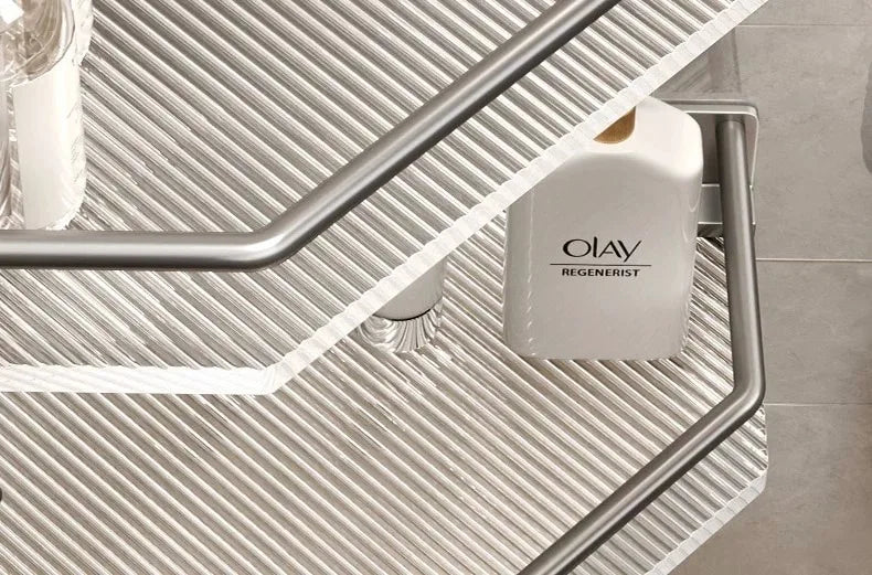 2PCS Bathroom Acrylic Shelves Kitchen Storage Organiser Shampoo Shelf Shower Shelf Bathroom Accessories No Drill Storage Shelf