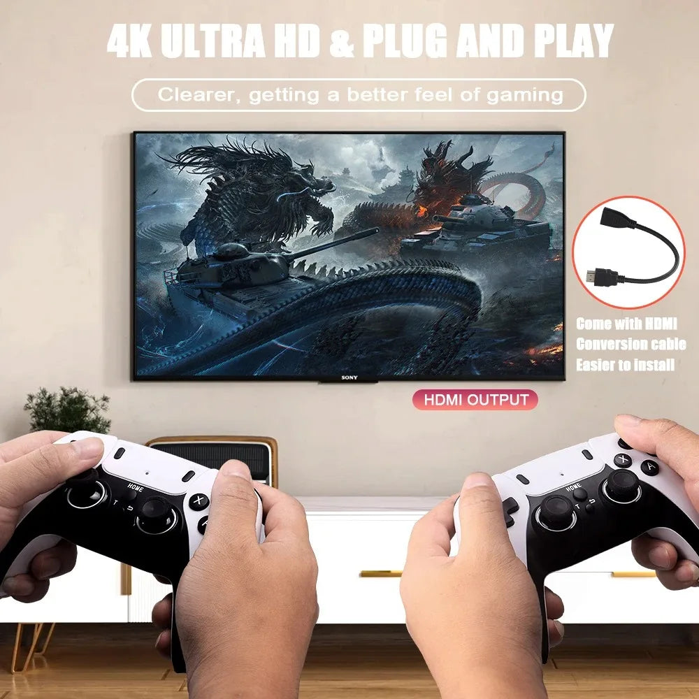 New GD10 PRO Video Game Stick Console 2.4G Double Wireless Controller Game 4K 58000 Games 256GB Retro Games Boy Christmas Gift