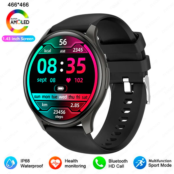 2026 Smartwatch Women & Men  AMOLED 466* HD Pixel Display 1.43 inches Bluetooth Call.