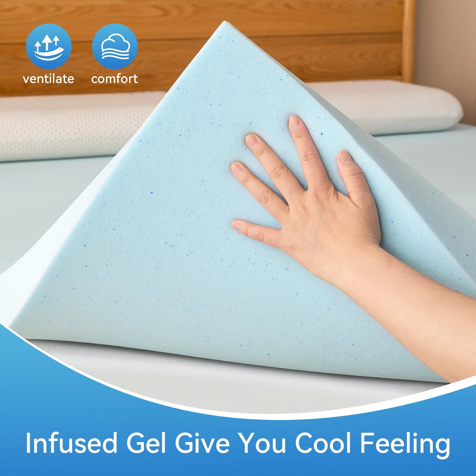 Hcore Gel Memory Foam Mattress Topper