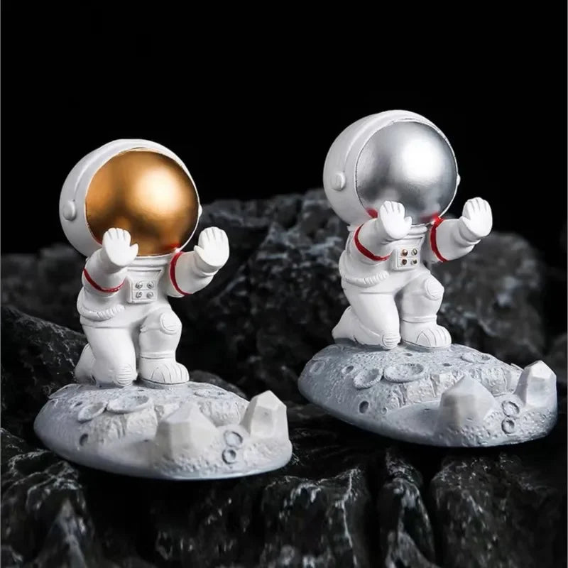 Astronauts Mobile Phone Stand Holder Office Desk Decoration