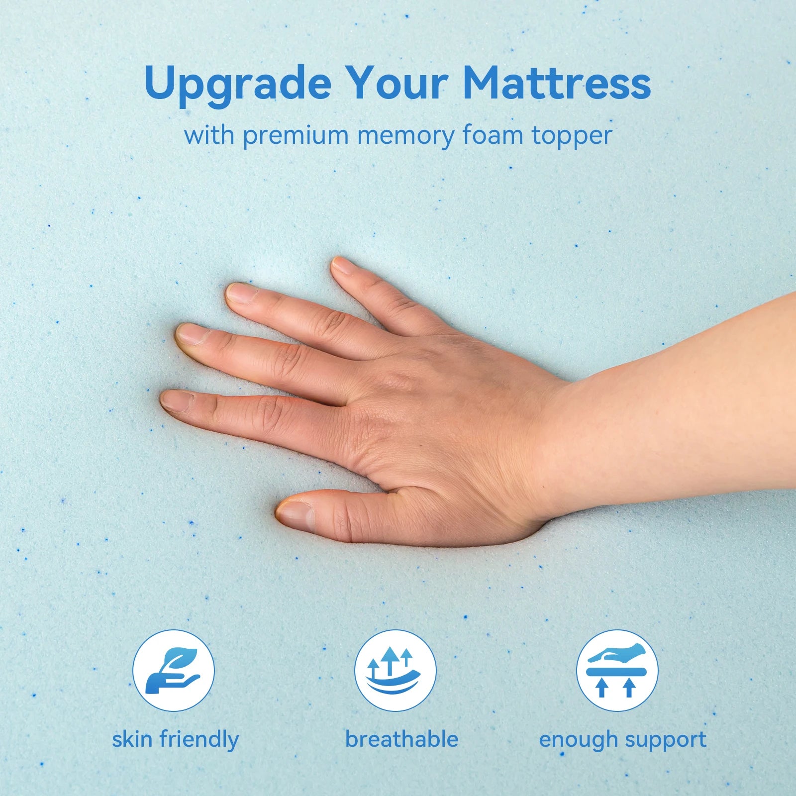 Hcore Gel Memory Foam Mattress Topper