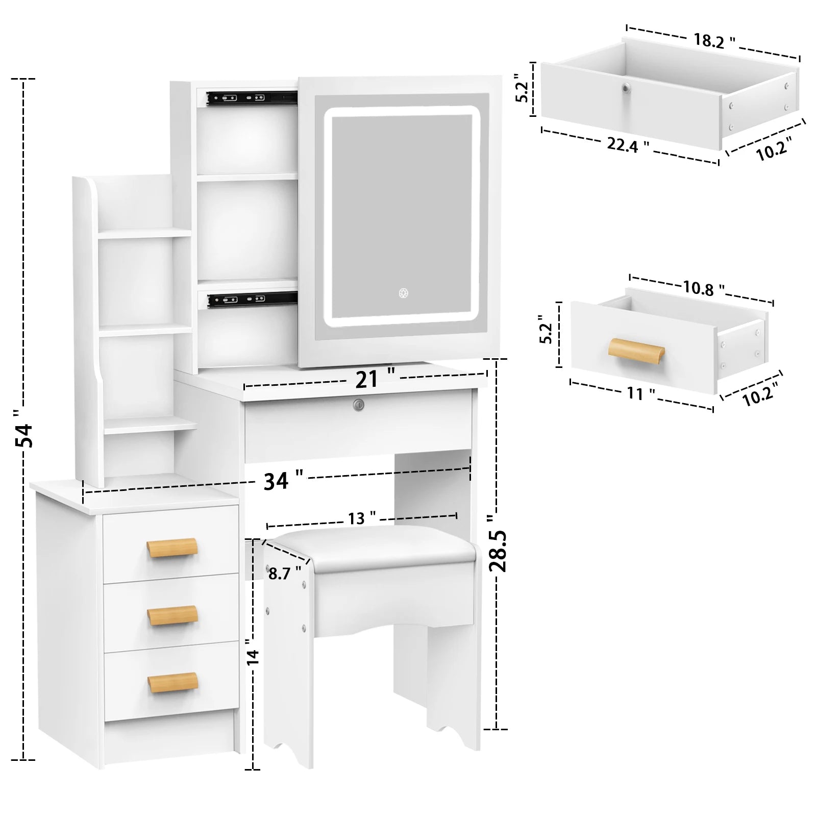 Multifunction Storage Dresser Vanity Ornaments