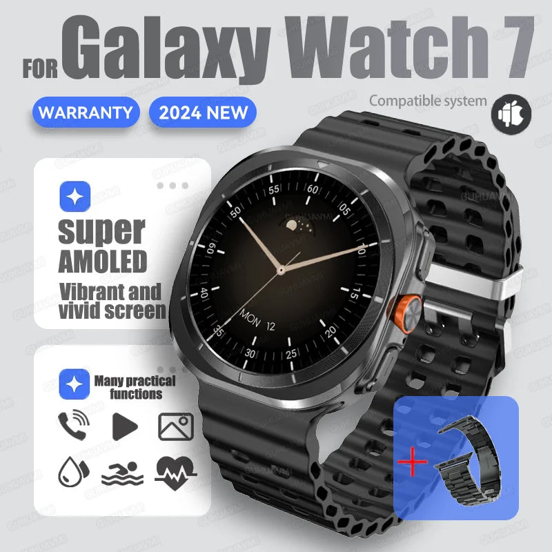 For Samsung Galaxy Watch 7 Ultra Smart Watch Men 32GB Memory NFC Bluetooth Call IP68 Waterproof Outdoor Sport Watch New Upgraded