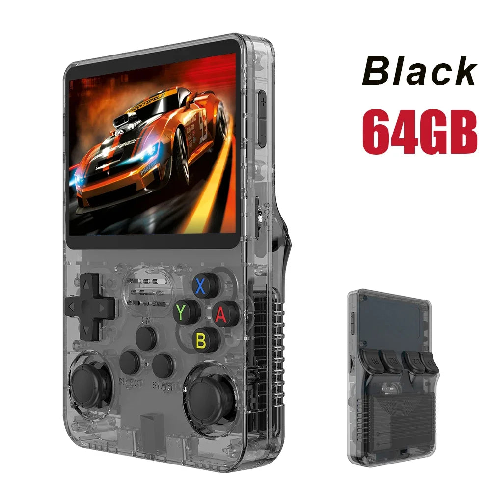 NEW Green R36S Retro Handheld Game Console Linux System 3.5 Inch IPS Screen Portable Pocket Video Player 64GB 128G Game Kid Gift