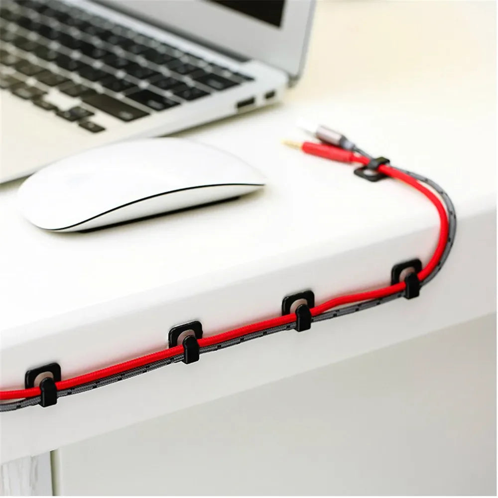 Self Adhesive Usb Organizer Cable Desk Holder