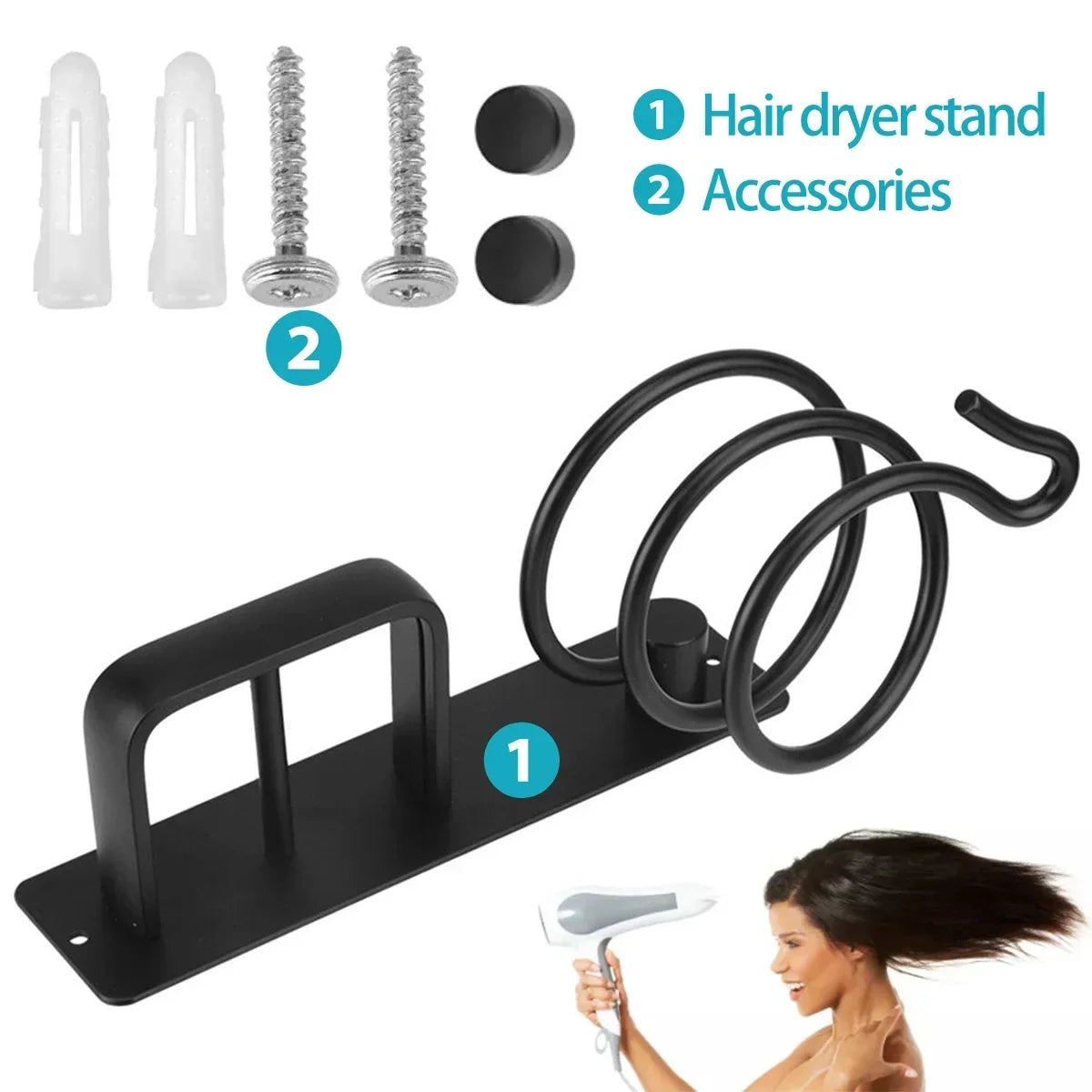 NewHair Organized Dryer Holder  Aluminum Rack