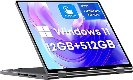 CHUWI MiniBook X Laptop Tablet 2 In 1 Intel N100 /N5100 10.51" FHD IPS Screen 12GB LPDDR5 512G SSD Windows 11 Notebook 1200*1920