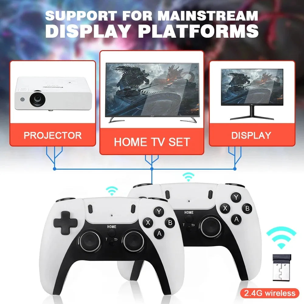 New GD10 PRO Video Game Stick Console 2.4G Double Wireless Controller Game 4K 58000 Games 256GB Retro Games Boy Christmas Gift