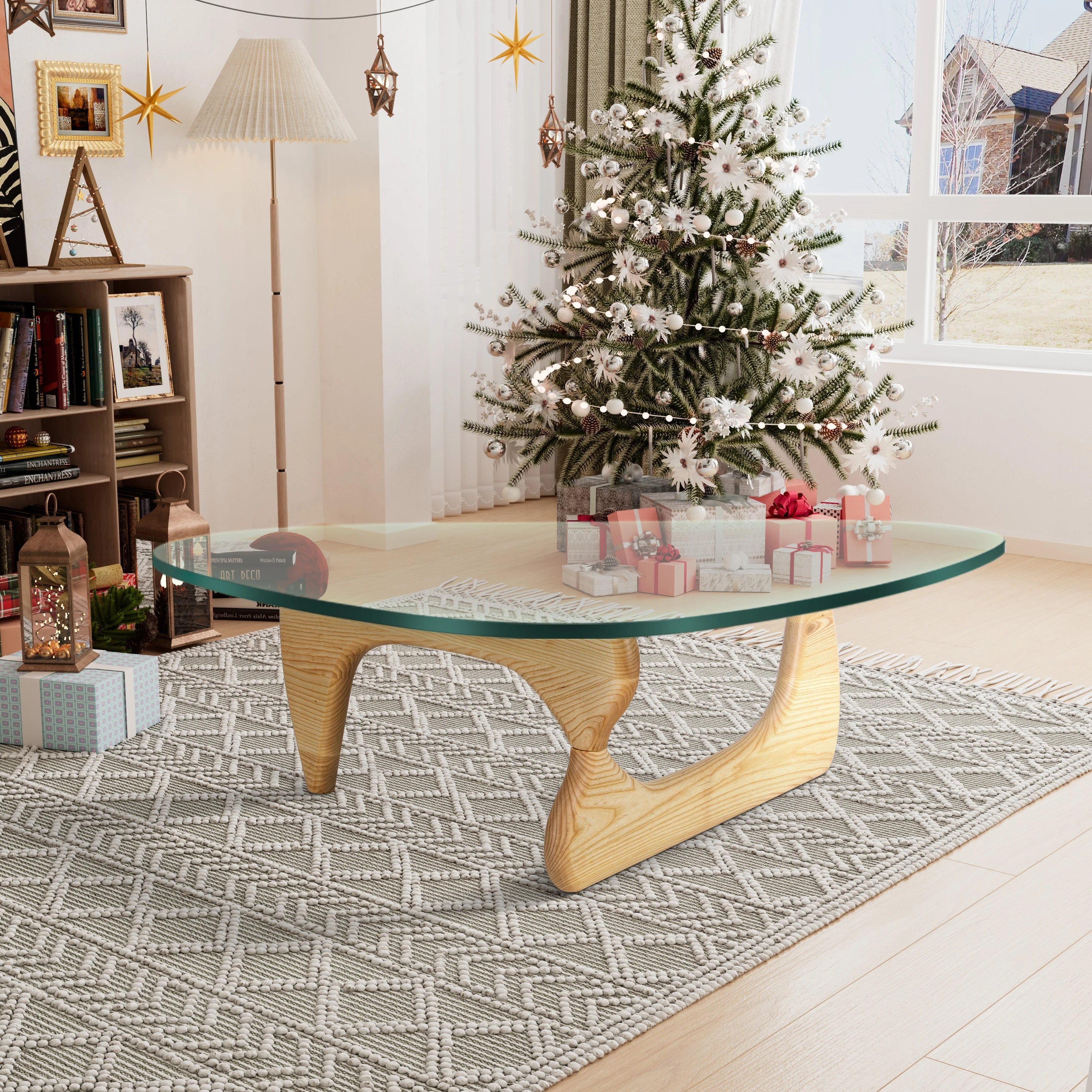 Glass Table Living Room Furniture Home Coffee Table Irregular Modern Simple Dining Table For Bedroom Side Desk Table