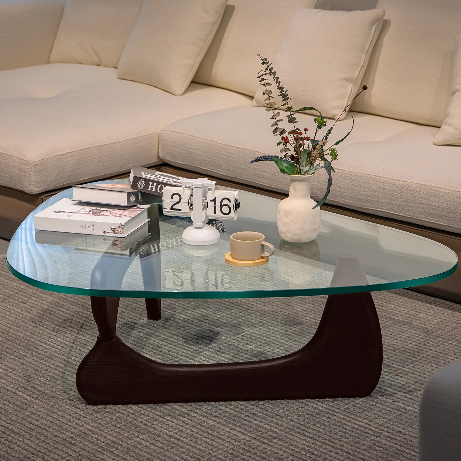 Glass Table Living Room Furniture Home Coffee Table Irregular Modern Simple Dining Table For Bedroom Side Desk Table