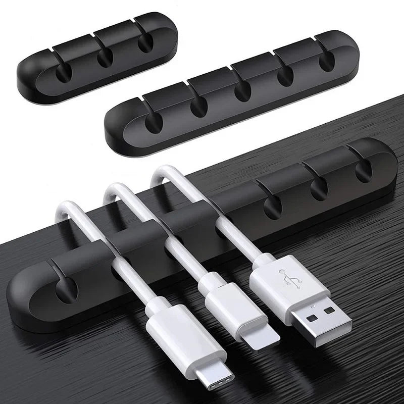 Cable Winder Desktop Self Adhesive USB Charging Cable Holder