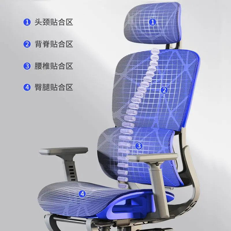 NaiHua Pro919 Office Chair Gaming Chair Armchair Relaxing Chair Adjustable 3D Armrest Headrest Waist Support Househole Furniture