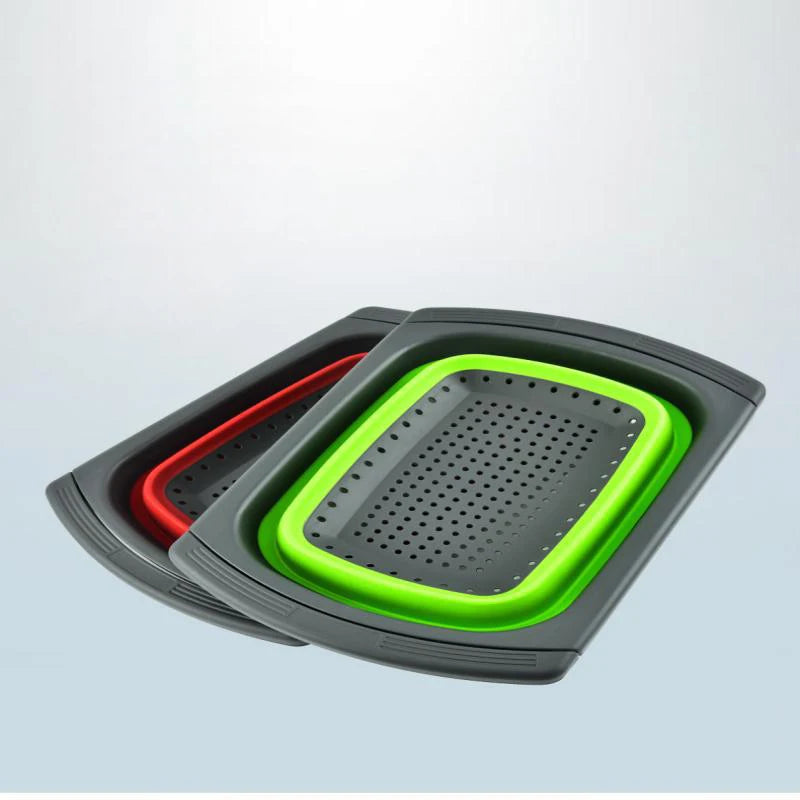 Silicone vegetable and fruit cleaning and drainage basket