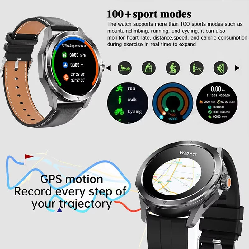 New For Xiaomi S4 Ultra Smart Watch Men AMOLED Outdoor Sports NFC GPS Compass Heart rate Waterproof Bluetooth Call Smartwatches