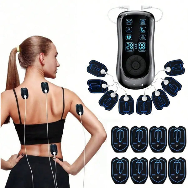 Ems & Tens Pulse Massager, Intelligent Meridian Detoxification, Mini Electric Therapy Pads