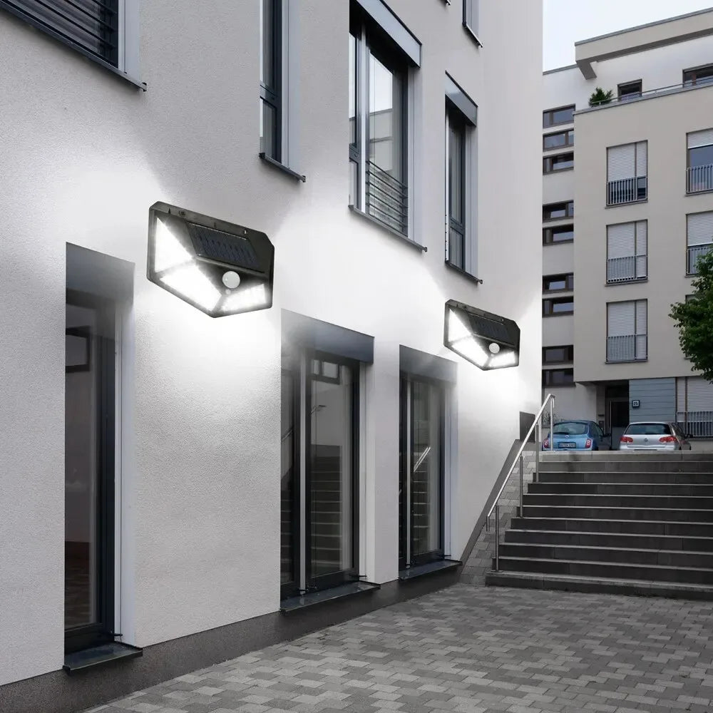 Wall Light Outdoor Lights Waterproof Sunlight Solar Lamp External Solar Power Headlights House Led Lighting Sensor Garden Lamps