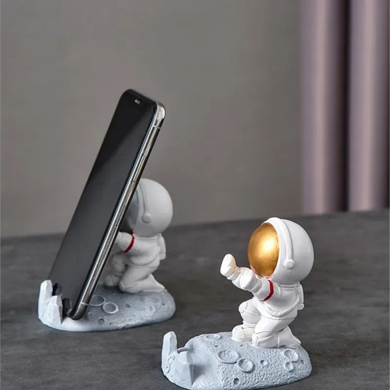 Astronauts Mobile Phone Stand Holder Office Desk Decoration