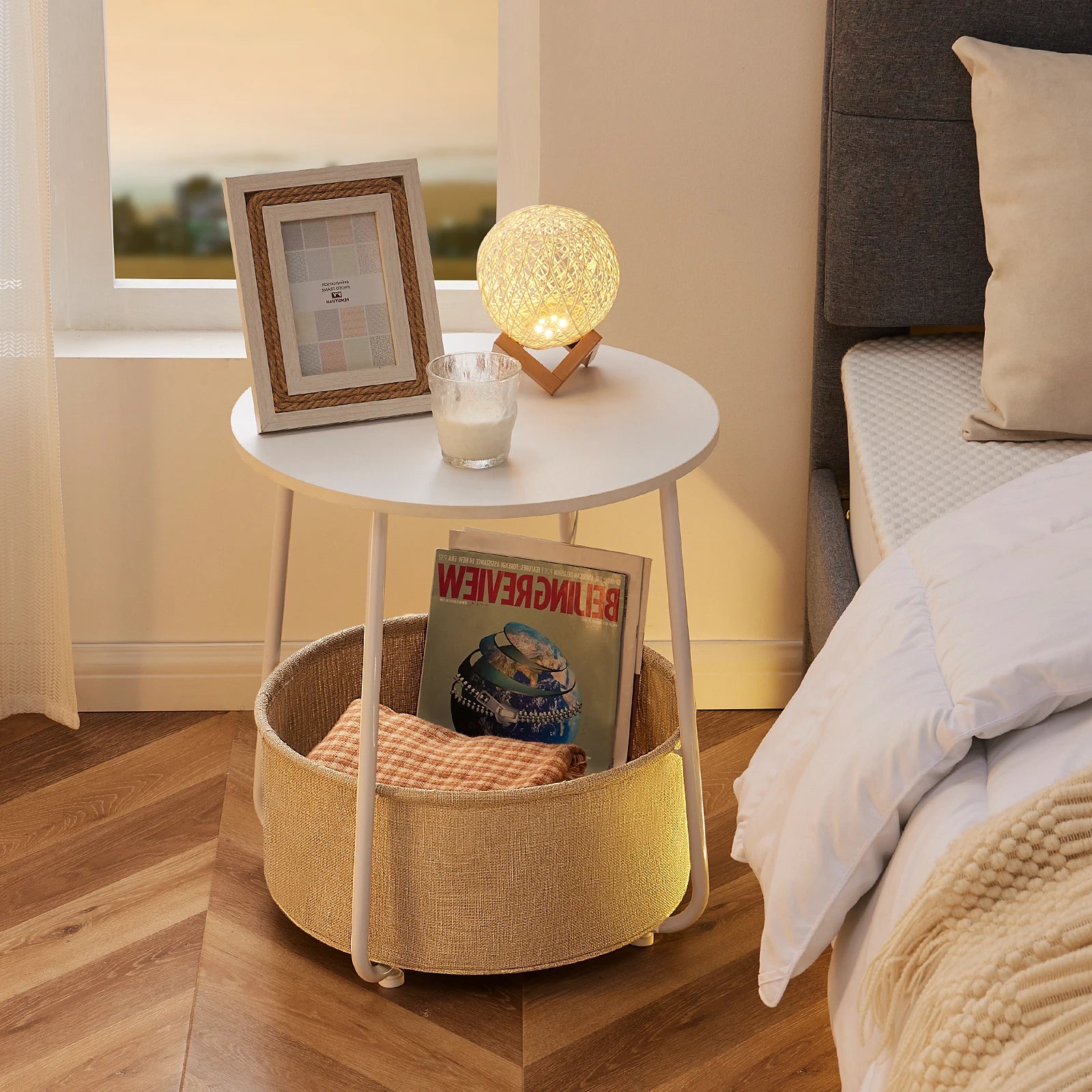 JHK Small Round Side End Table