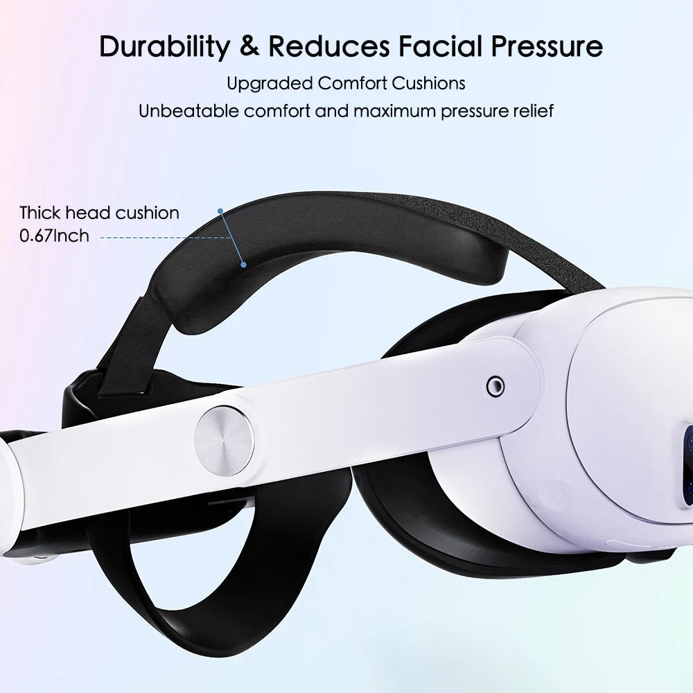 Adjustable Head Strap For Meta Quest 3/Quest 3S VR Headset Elite Strap Replacement Enhanced Comfort Support Headband Accessories