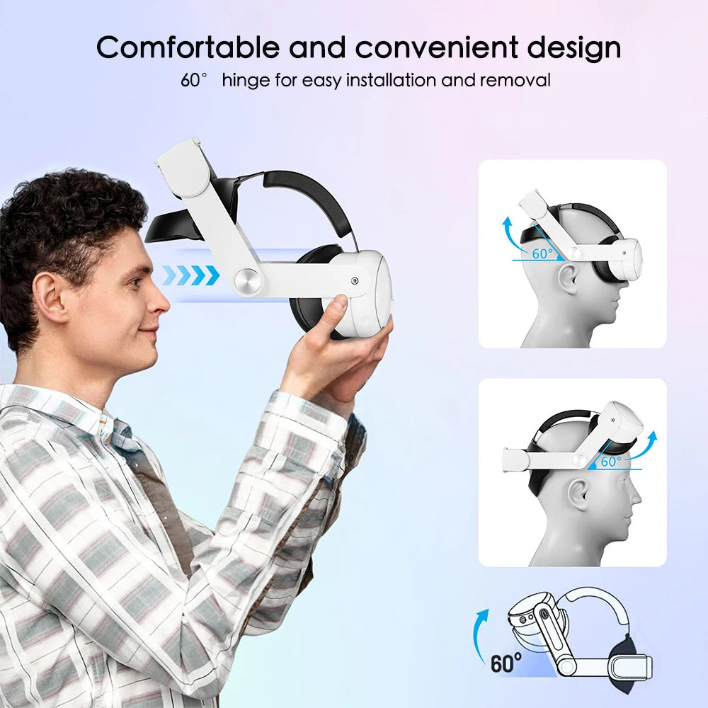 Adjustable Head Strap For Meta Quest 3/Quest 3S VR Headset Elite Strap Replacement Enhanced Comfort Support Headband Accessories