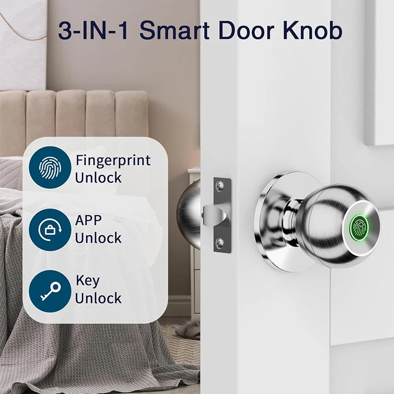 CIEPOJIET Fingerprint Lock for Tuya Smart Lock with Bluetooth Door Lock