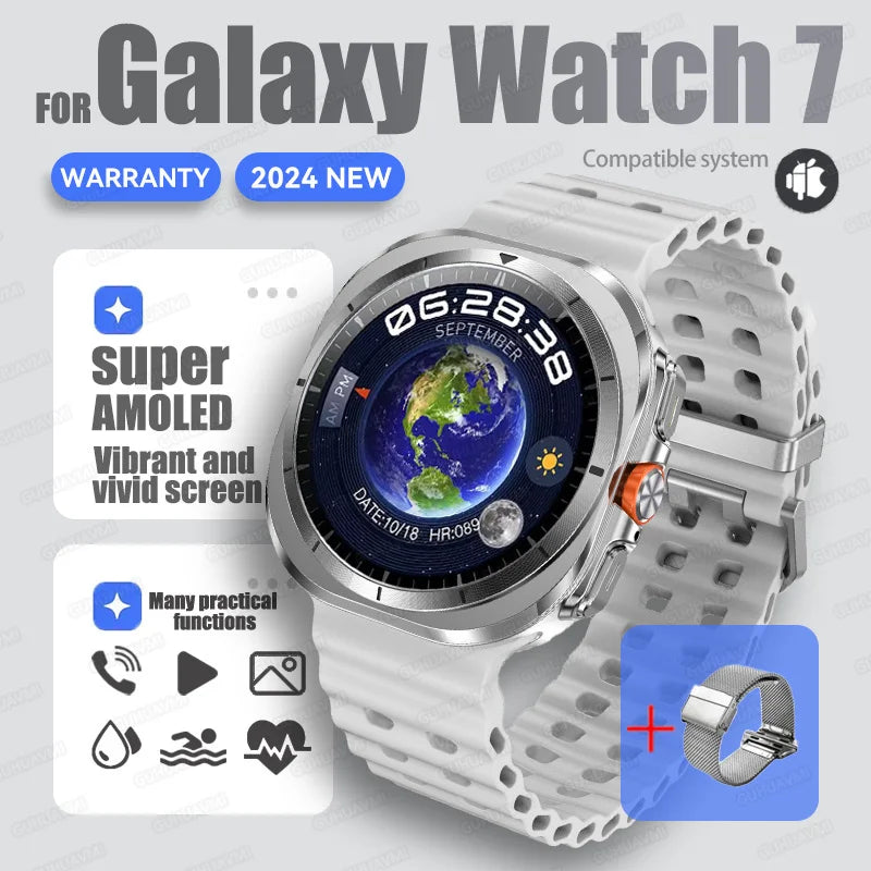 For Samsung Galaxy Watch 7 Ultra Smart Watch Men 32GB Memory NFC Bluetooth Call IP68 Waterproof Outdoor Sport Watch New Upgraded