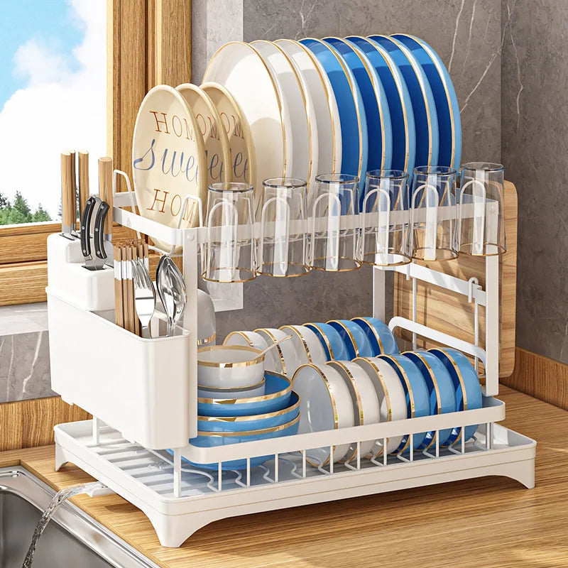 Space Saver Kitchen Dish Bowl Drainer Storage Rack