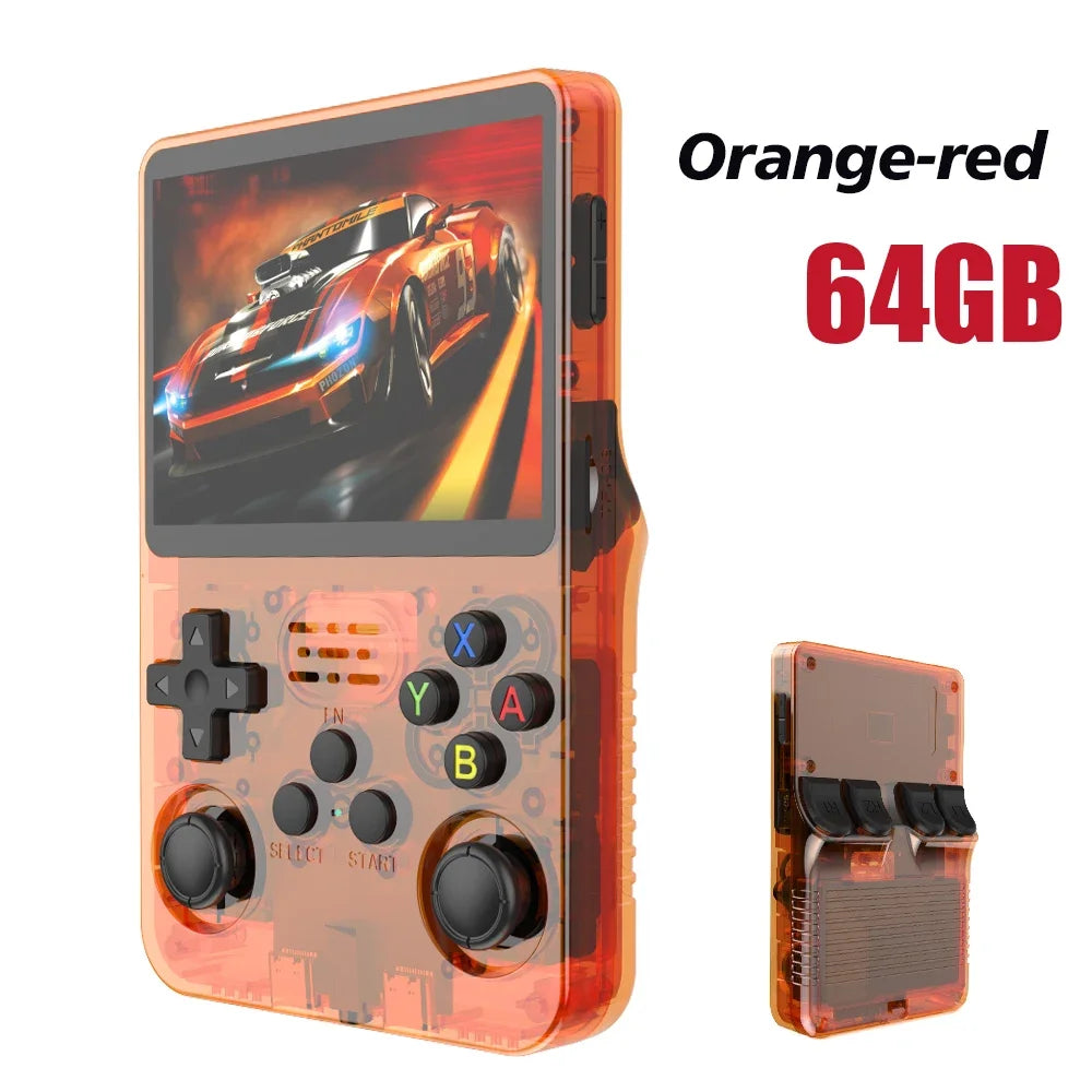 NEW Green R36S Retro Handheld Game Console Linux System 3.5 Inch IPS Screen Portable Pocket Video Player 64GB 128G Game Kid Gift