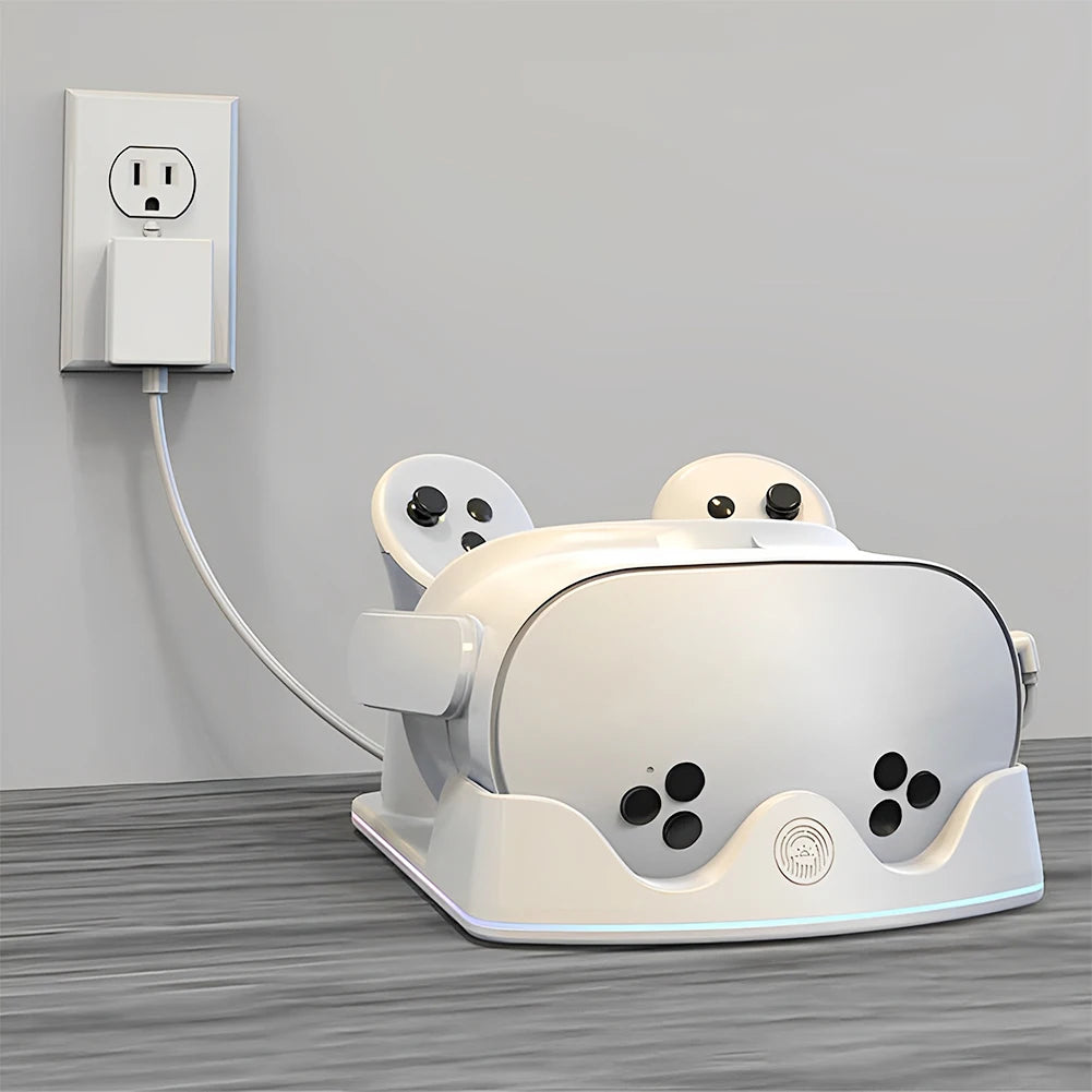 For Meta Quest 3S VR Charging Station Charging Dock Headset Display Stand and Controller Mount for Meta Quest 3S/Quest 3/Quest 2