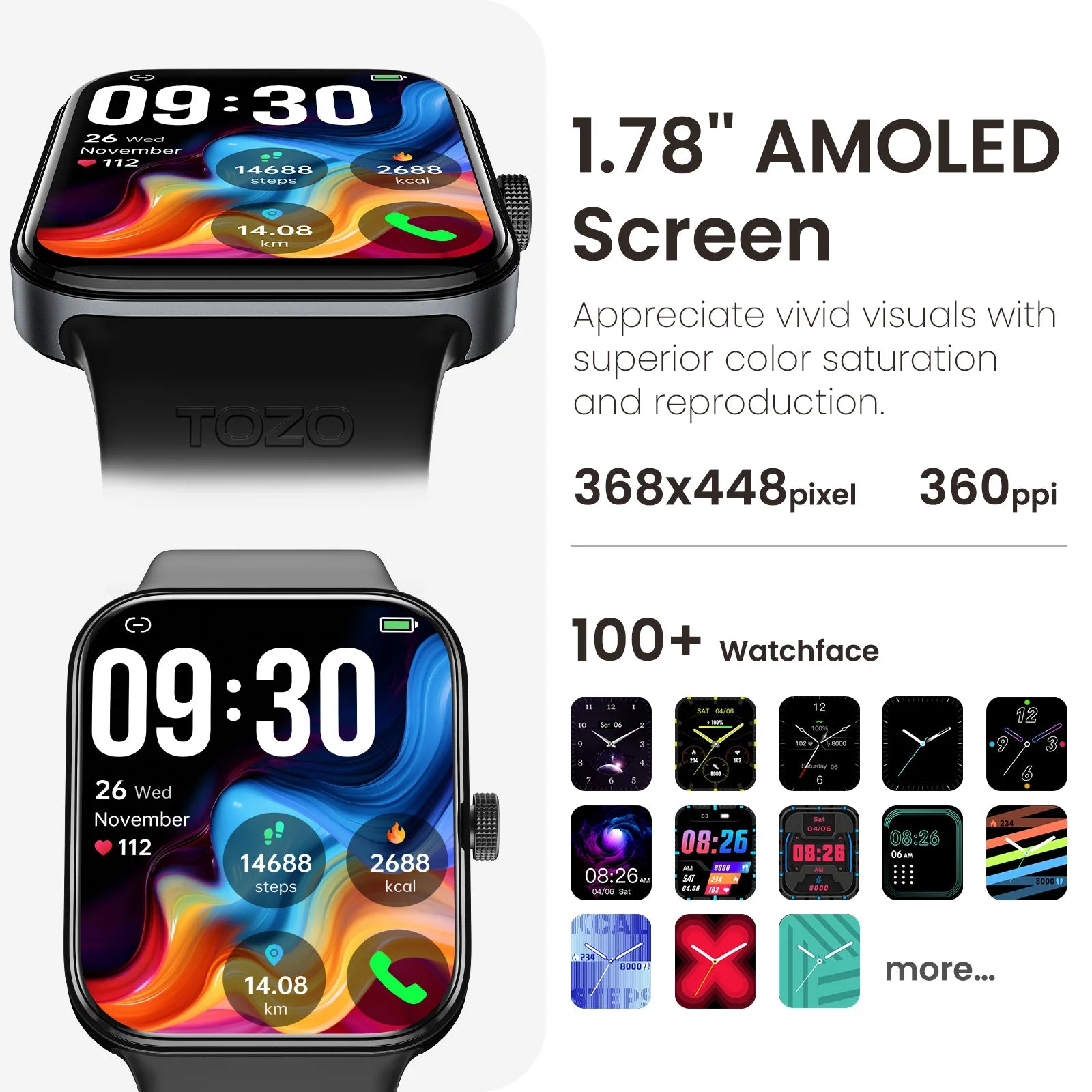 TOZO S4 AcuFit One Smart Watch 1.78"