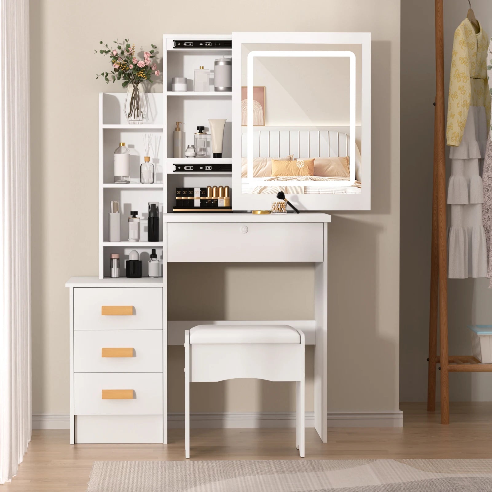 Multifunction Storage Dresser Vanity Ornaments