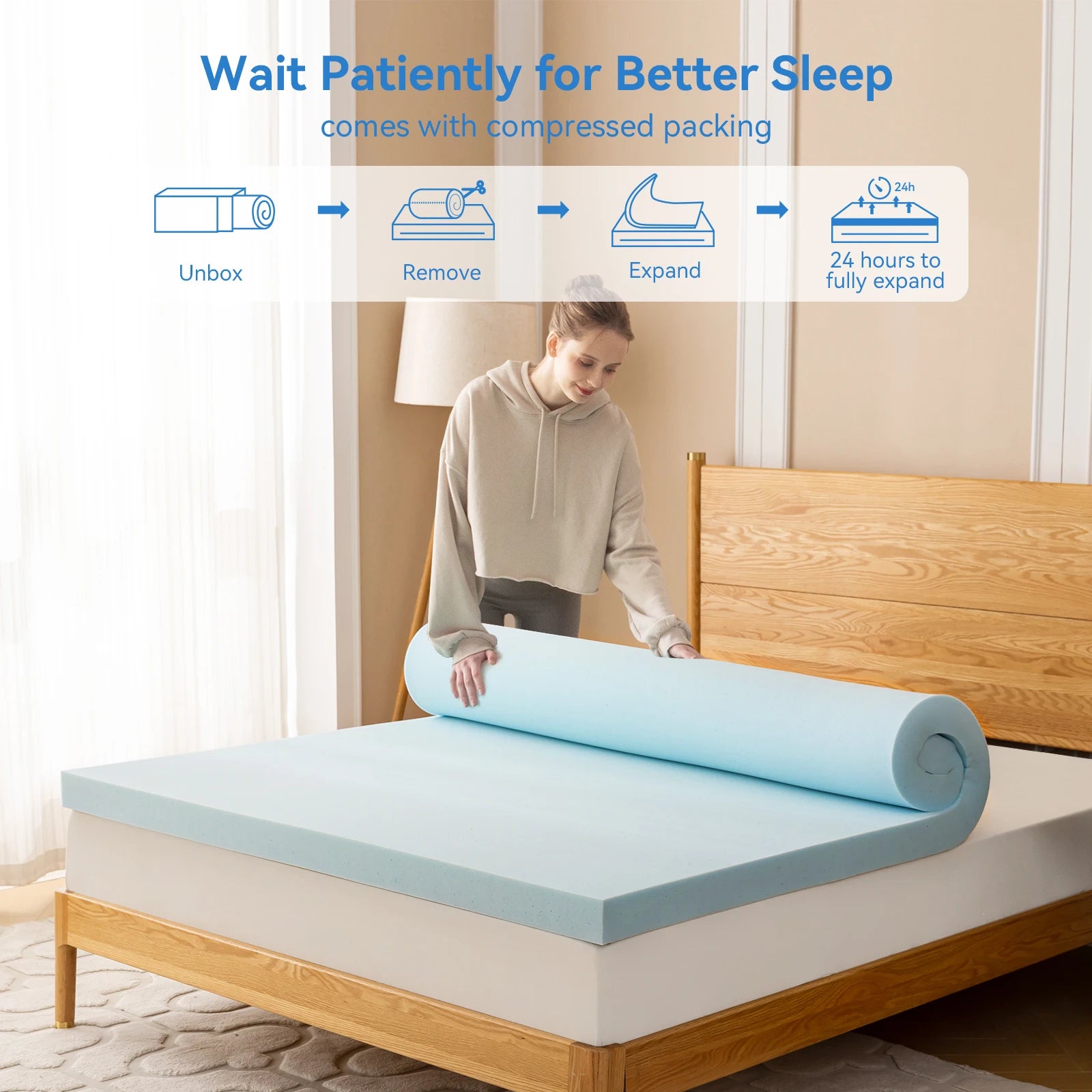 Hcore Gel Memory Foam Mattress Topper