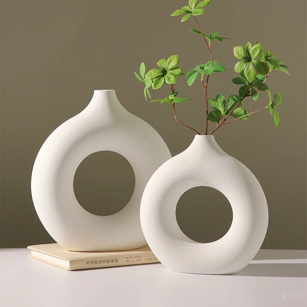 Vase Imitation Ceramic Pure White