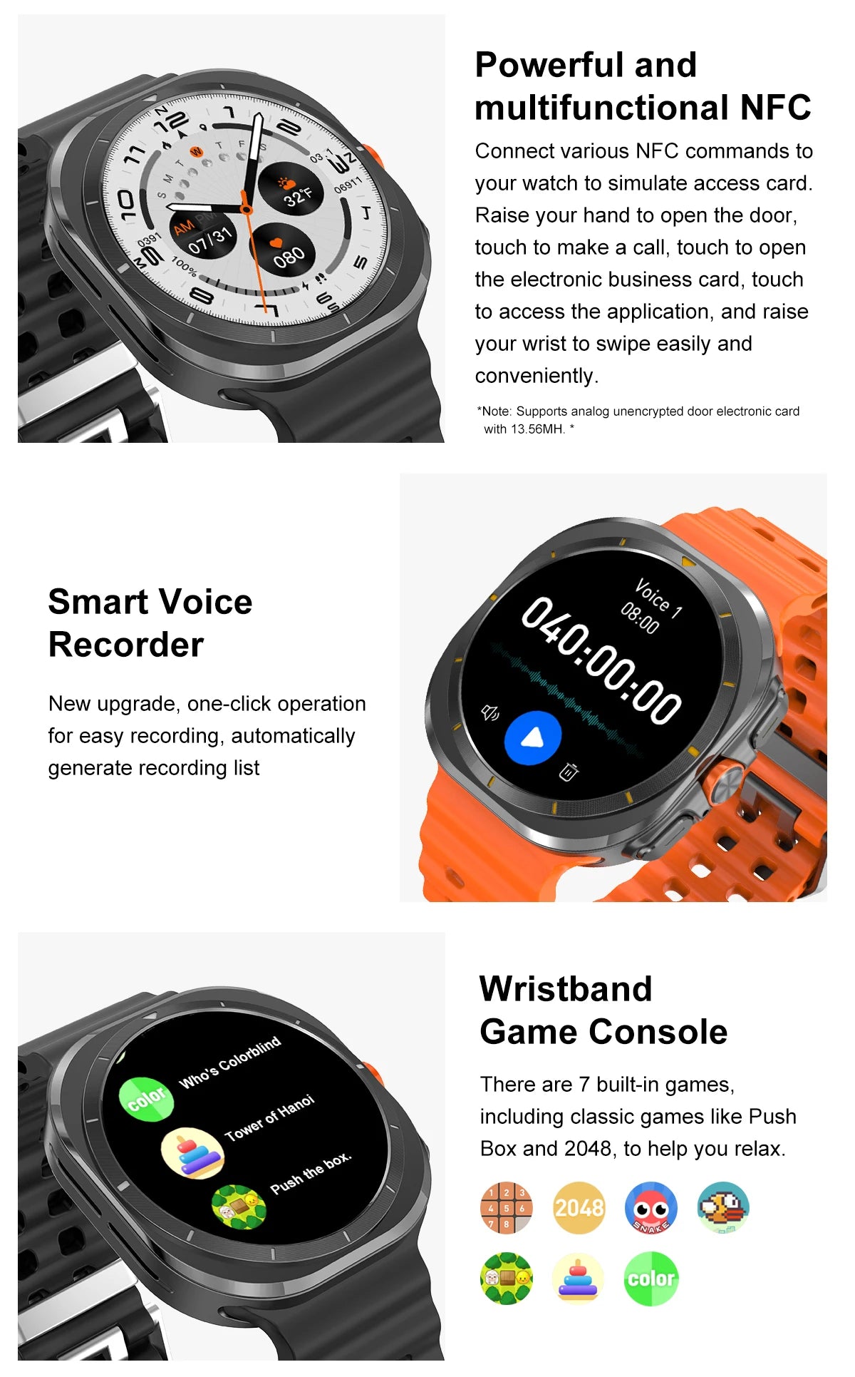 For Samsung Galaxy Watch 7 Ultra Smart Watch Men 32GB Memory NFC Bluetooth Call IP68 Waterproof Outdoor Sport Watch New Upgraded