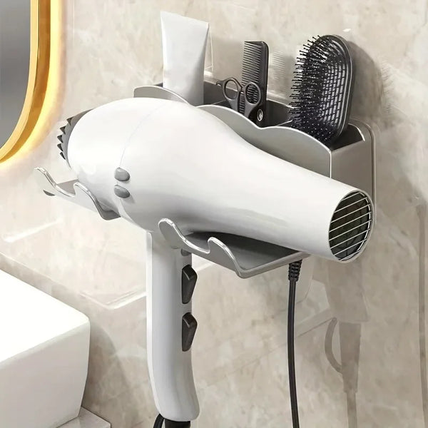 1pc Hair dryer storage rack wall mounted bracket